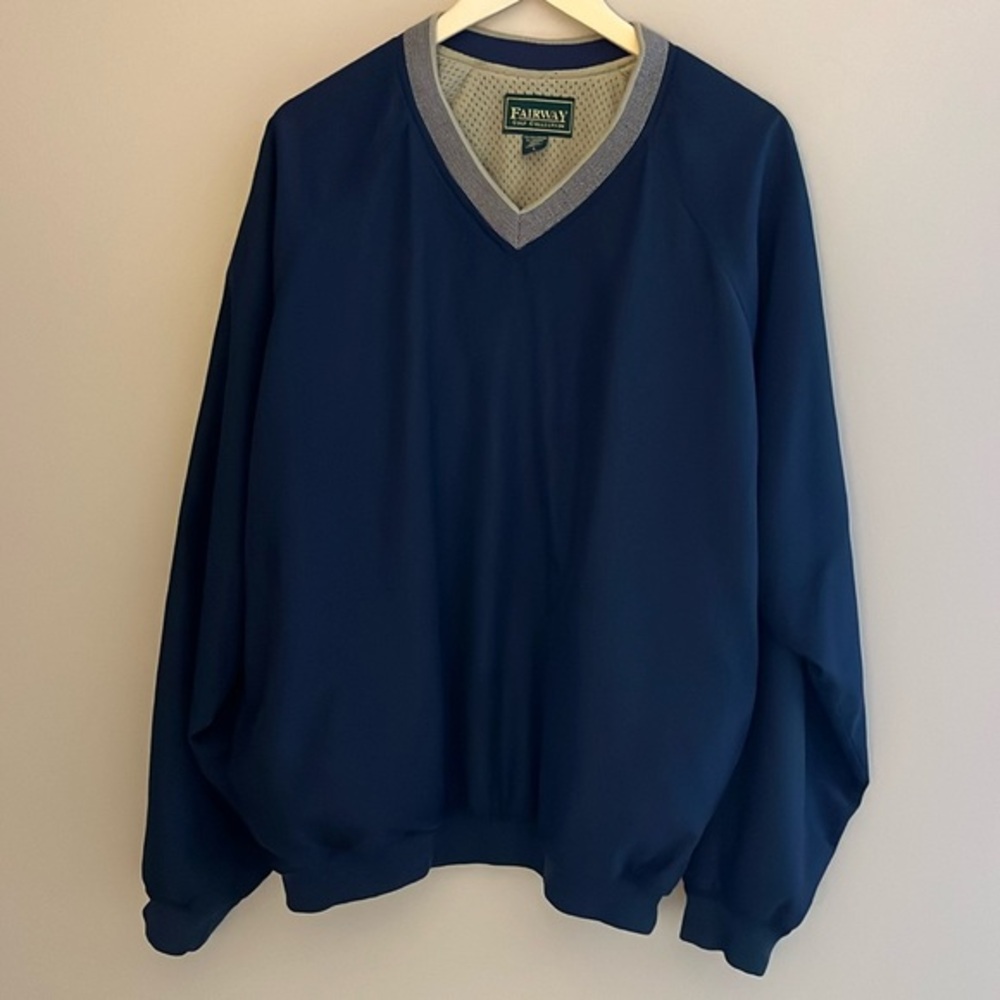 Fairway Golf Collection V-Neck Pullover‎ Navy Size Large